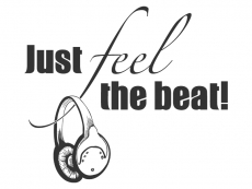 Wandtattoo Feel the beat Motivansicht