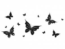 Wandtattoo Traumhafte Schmetterlinge Motivansicht
