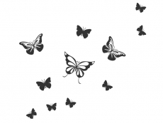 Wandtattoo Schmetterlingsflug Motivansicht