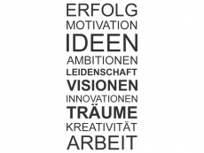 Wandtattoo Erfolg Spruchband Motivansicht