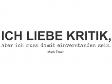 Wandtattoo Ich liebe Kritik Motivansicht