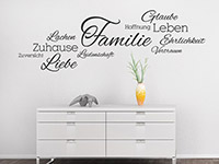 Wandtattoo Familienwerte