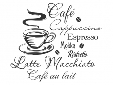 Wandtattoo Heißer Kaffee Motivansicht