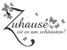 Wandtattoo Zuhause ist es am schönsten Motivansicht