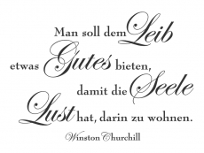 Wandtattoo Man soll dem Leib... Motivansicht