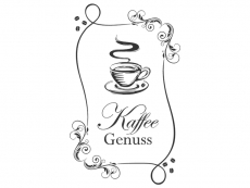 Wandtattoo Kaffee Genuss Motivansicht