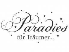 Wandtattoo Paradies für Träumer Motivansicht