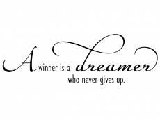 Wandtattoo A winner is a dreamer Motivansicht