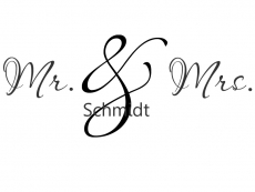 Wandtattoo Mr. and Mrs. Motivansicht