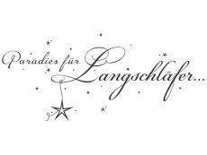 Wandtattoo Paradies für Langschläfer Motivansicht