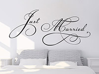 Wandtattoo Just married - Frisch verheiratet