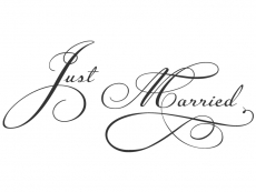 Wandtattoo Just married - Frisch verheiratet Motivansicht