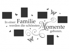 Wandtattoo Fotorahmen In einer Familie werden ... Motivansicht