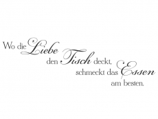 Wandtattoo Sprichwort Wo die Liebe Motivansicht