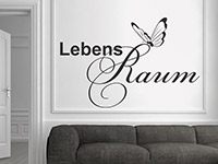 Wandtattoo Lebensraum mit Schmetterling