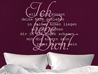 Wandtattoo Ich liebe dich