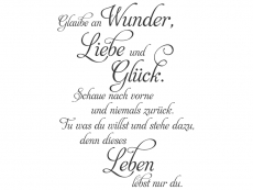 Wandtattoo Glaube an Wunder Motivansicht