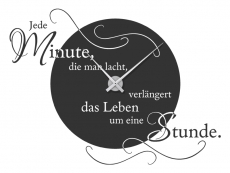 Wandtattoo Uhr Jede Minute Motivansicht