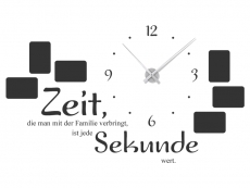 Wandtattoo Uhr Zeit die man mit der Familie Motivansicht