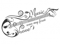 Wandtattoo Music first love Motivansicht