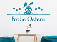 Wandtattoo Osterhase mit Frohe Ostern