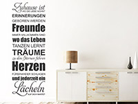 Wandtattoo Zuhause wo die Liebe wohnt