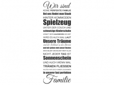 Wandtattoo Wir sind keine perfekte Familie Motivansicht