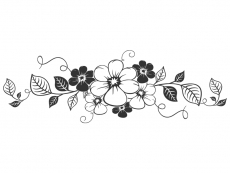 Wandtattoo Blumenschmuck Motivansicht