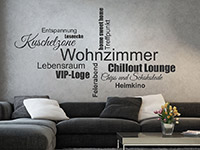 Wandtattoo Wohnzimmer Worte