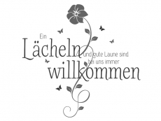 Wandtattoo Ein Lächeln und gute Laune... Motivansicht
