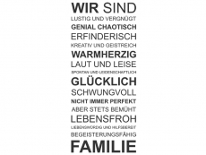 Wandtattoo Wir sind eine Familie Motivansicht