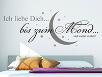 Wandtattoo Ich liebe Dich bis zum Mond