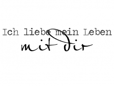 Wandtattoo Ich liebe mein Leben Motivansicht