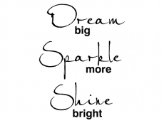 Wandtattoo Dream Sparkle Shine Motivansicht