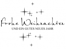 Wandtattoo Frohe Weihnachten und ein gutes neues Jahr Motivansicht