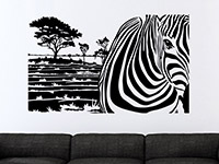 Wandtattoo Wandbanner Zebra Motiv
