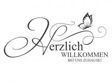 Wandtattoo Herzlich Willkommen bei uns zuhause Motivansicht