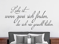 Wandtattoo Liebe ist wenn zwei sich finden