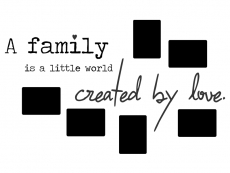 Wandtattoo Fotorahmen A family is created by love Motivansicht