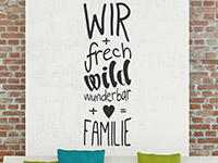 Wandtattoo Freche Familie