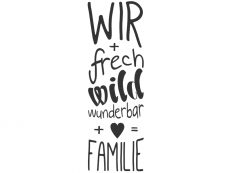 Wandtattoo Freche Familie Motivansicht