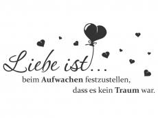 Wandtattoo Liebe ist kein Traum Motivansicht