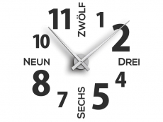 Wandtattoo Uhr Moderne Zeiten Motivansicht