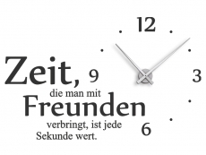 Wandtattoo Uhr Zeit mit Freunden Motivansicht