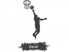 Wandtattoo Basketball mit Name Motivansicht