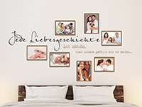 Wandtattoo Fotorahmen Jede Liebesgeschichte