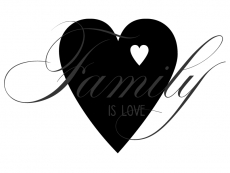 Wandtattoo Family is love Motivansicht