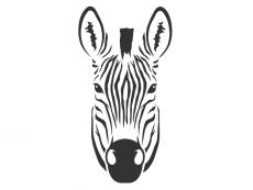 Wandtattoo Zebra Kopf Motivansicht