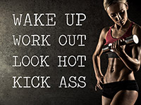 Wandtattoo Wake up Work out