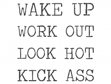 Wandtattoo Wake up Work out Motivansicht